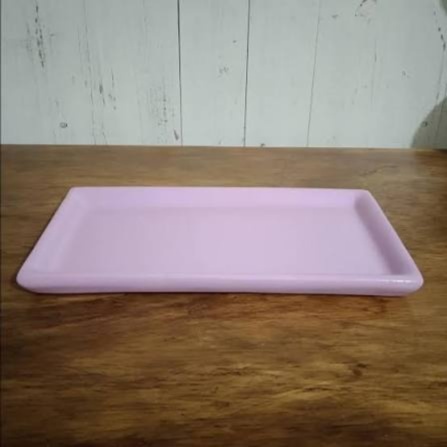 Bandeja Cerâmica Lilás - UPFestas e Decorações
