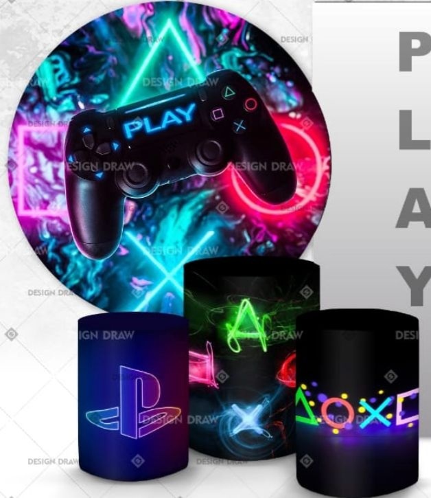 Decoração Personalizada Videogame - UPFestas e Decorações