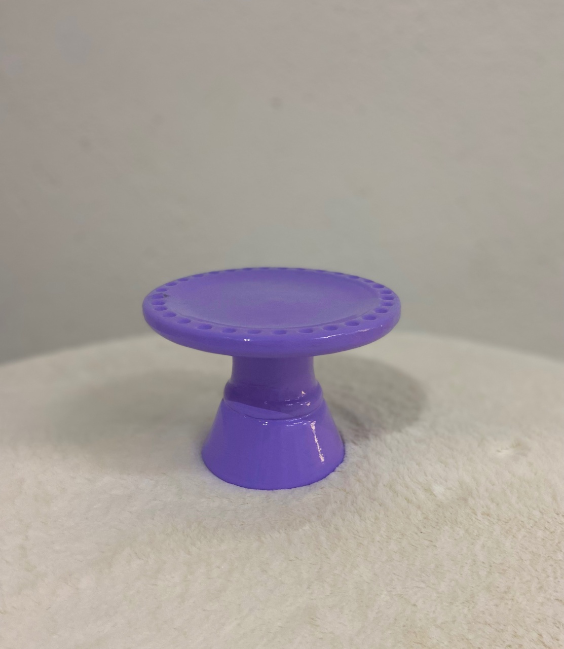 Boleira Cerâmica Pequena Lilás   - UPFestas e Decorações