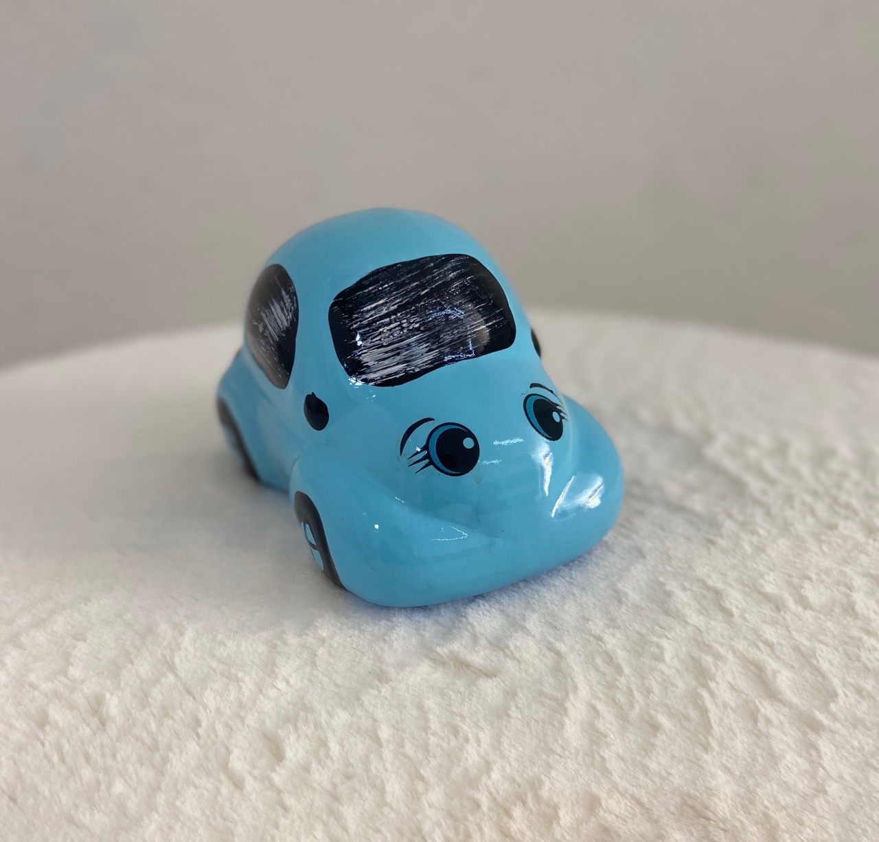 Carrinho Azul Cerâmica  - UPFestas e Decorações
