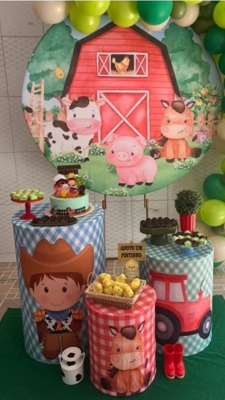 Decoração Personalizada Fazendinha - UPFestas e Decorações