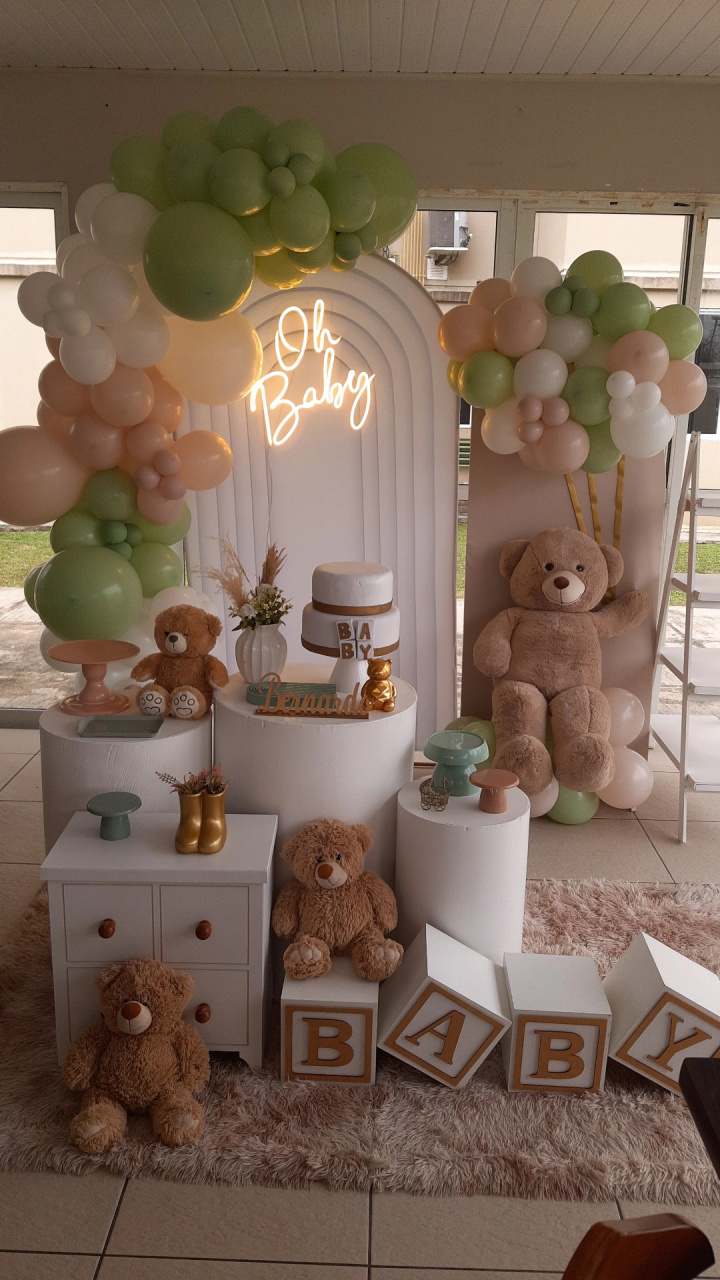 Urso Verde/Nude Montagem - Encanto Festivo 