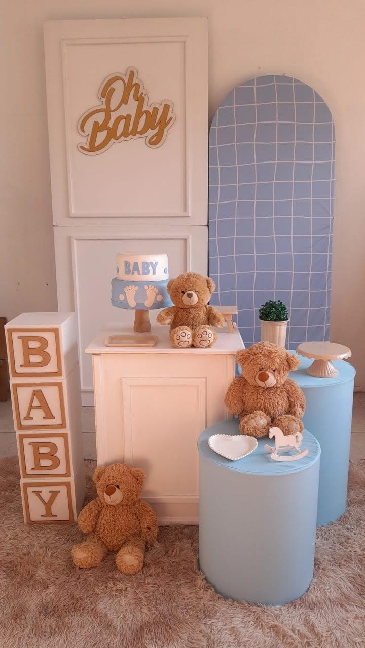 Urso Boiserie Azul - Encanto Festivo 