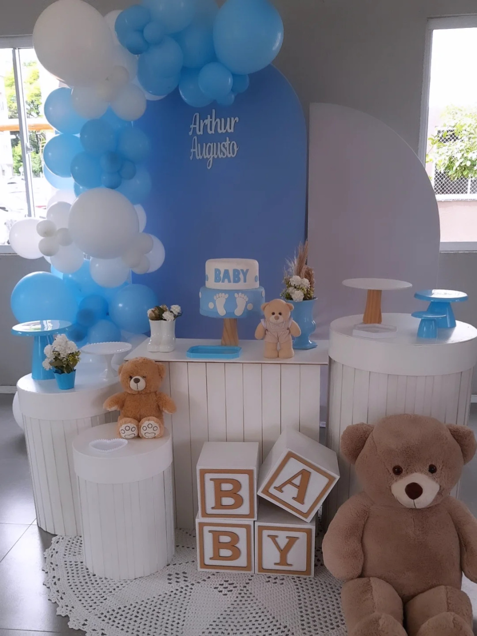 Urso Azul E Branco / Montagem - Encanto Festivo 