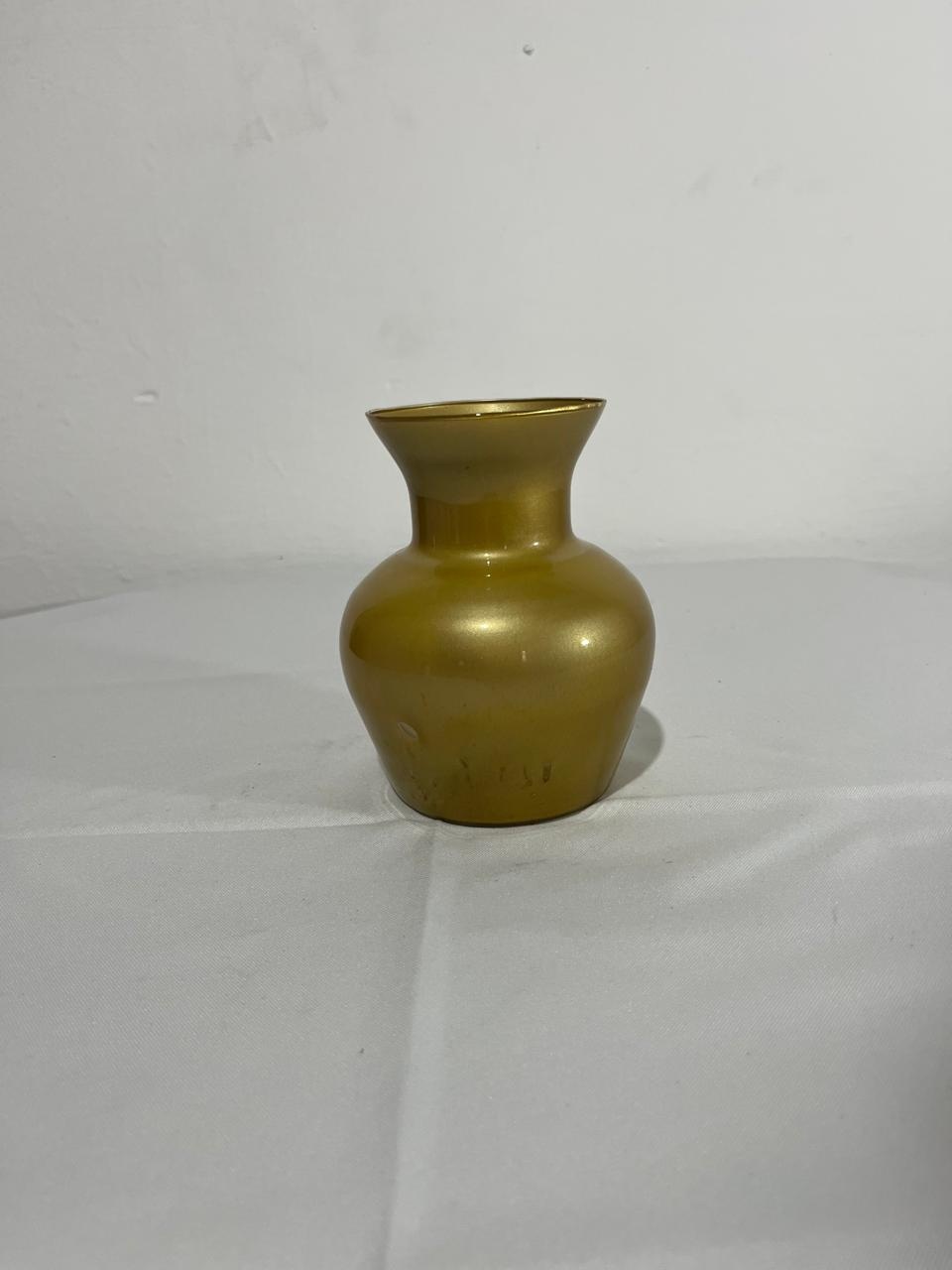 Vaso Pequeno Dourado Vidro - The Magic Froes