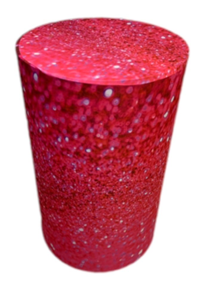 Capa de Cilindro Glitter Pink M - Pegue e Dekore
