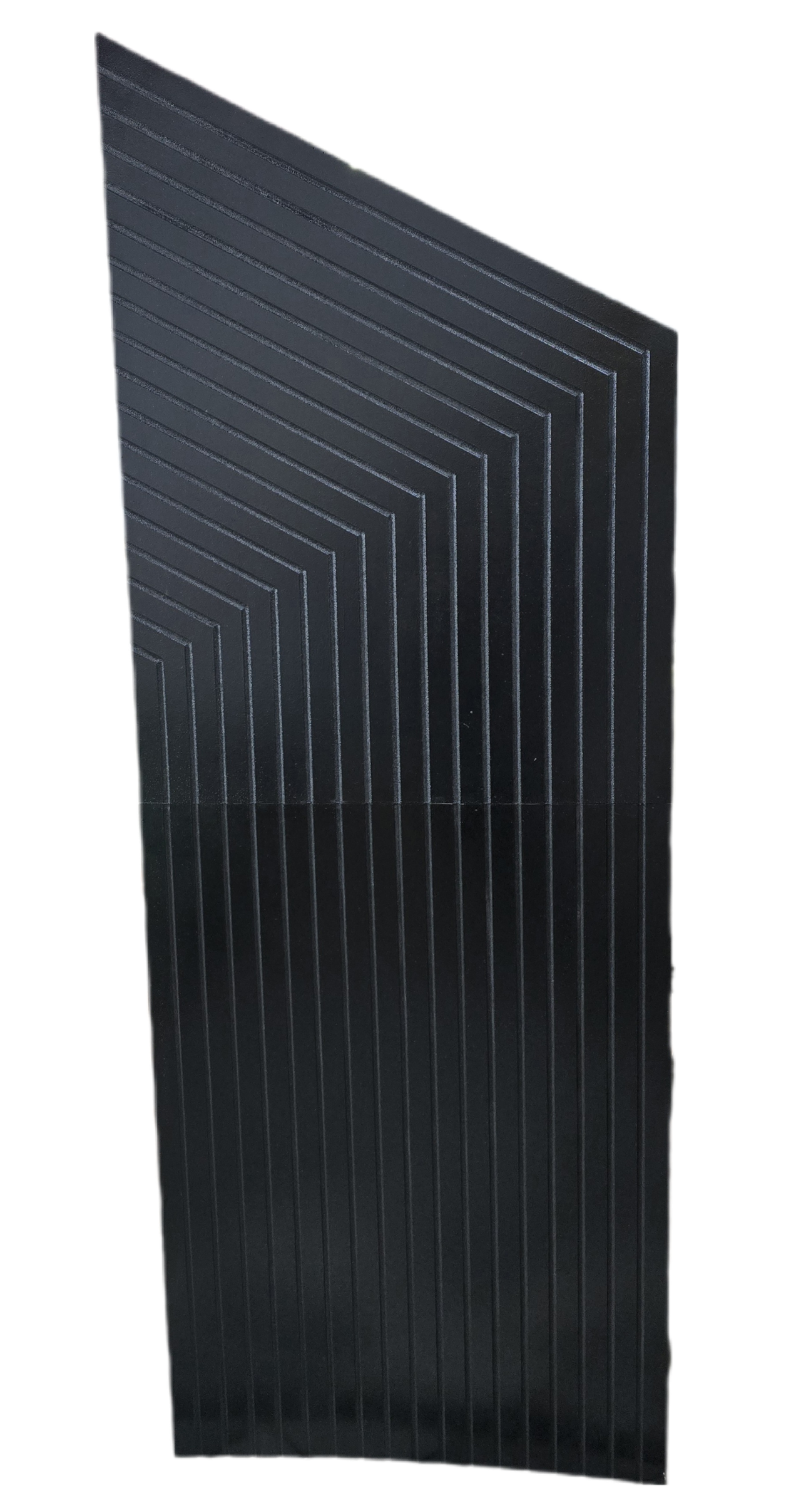 Painel Geométrico Frisado Preto - Pegue e Dekore