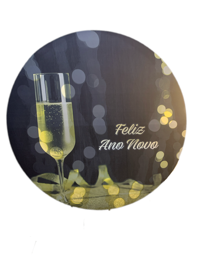 Painel Sublimado Ano Novo Preto - Pegue e Dekore