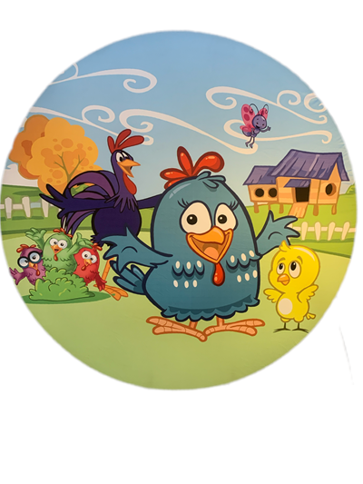 Painel Sublimado Galinha Pintadinha - Pegue e Dekore