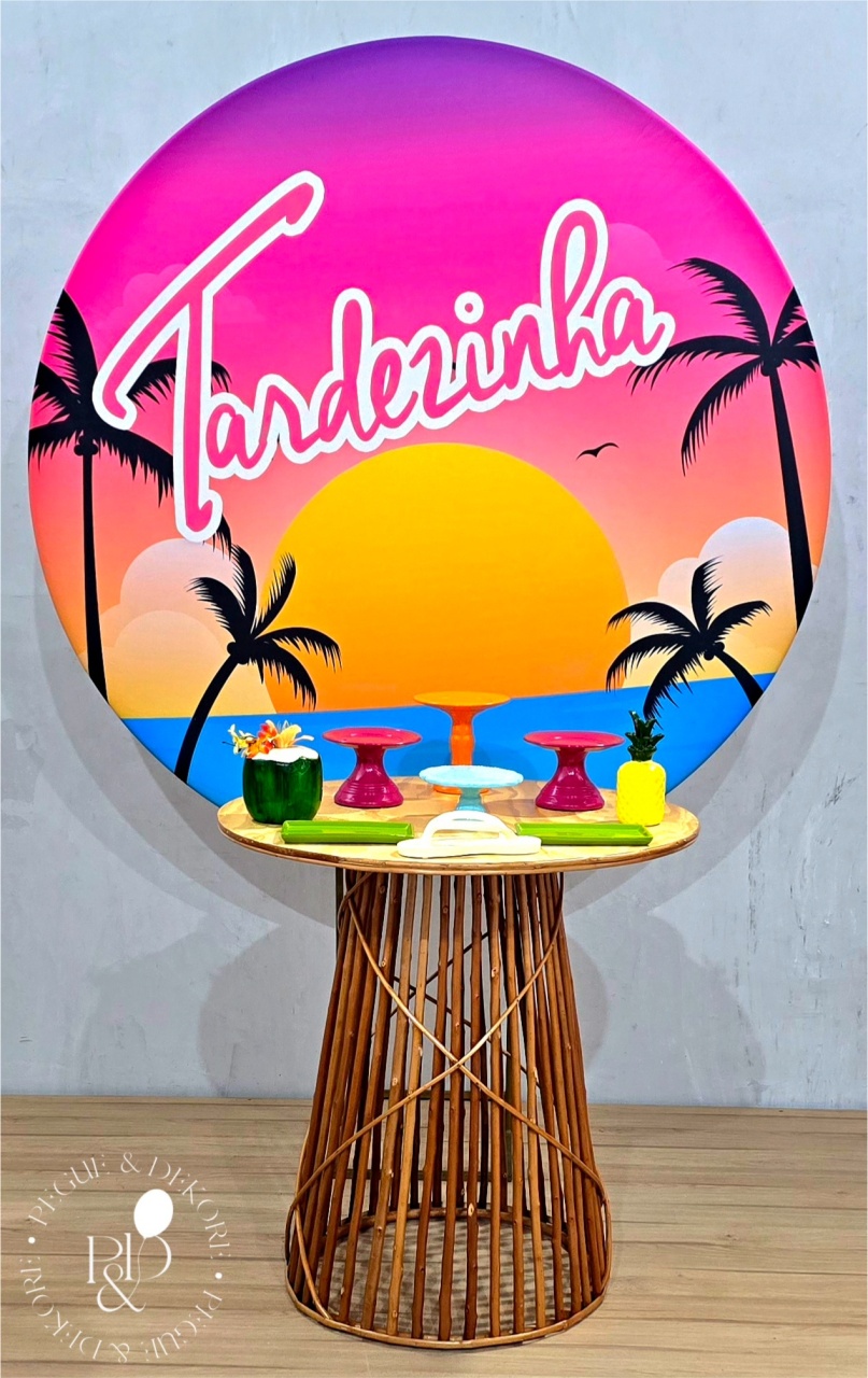 Kit Essencial Tardezinha Vime - Coleção: Praia & Diversão - Pegue e Dekore