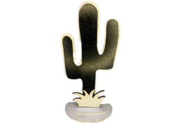 Display 3D Cacto Preto - Pegue e Dekore
