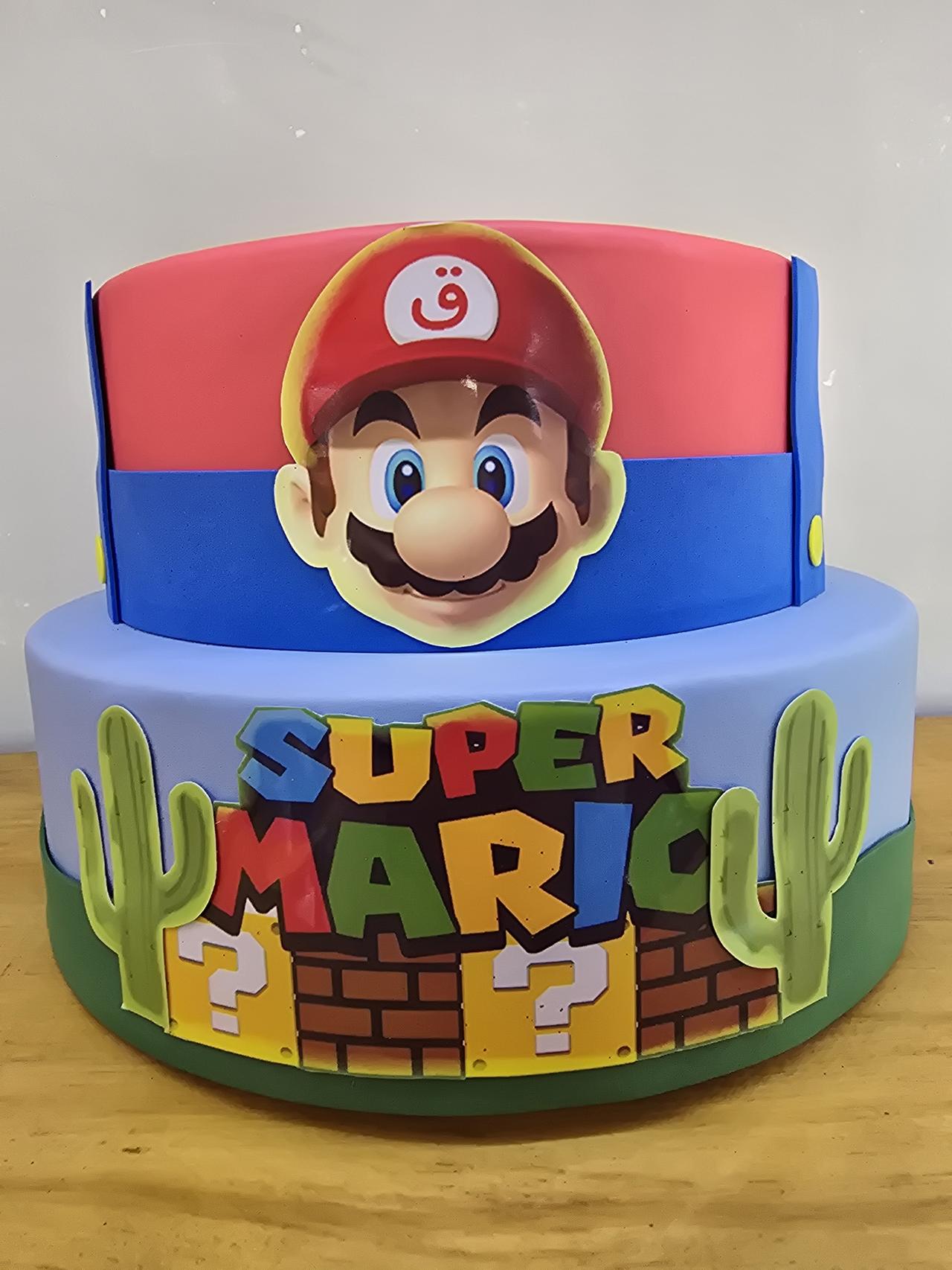 Bolo Fake Mario Broz - Pegue e Dekore