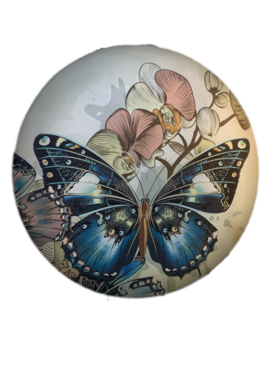 Painel Sublimado Borboleta Vintage - Pegue e Dekore