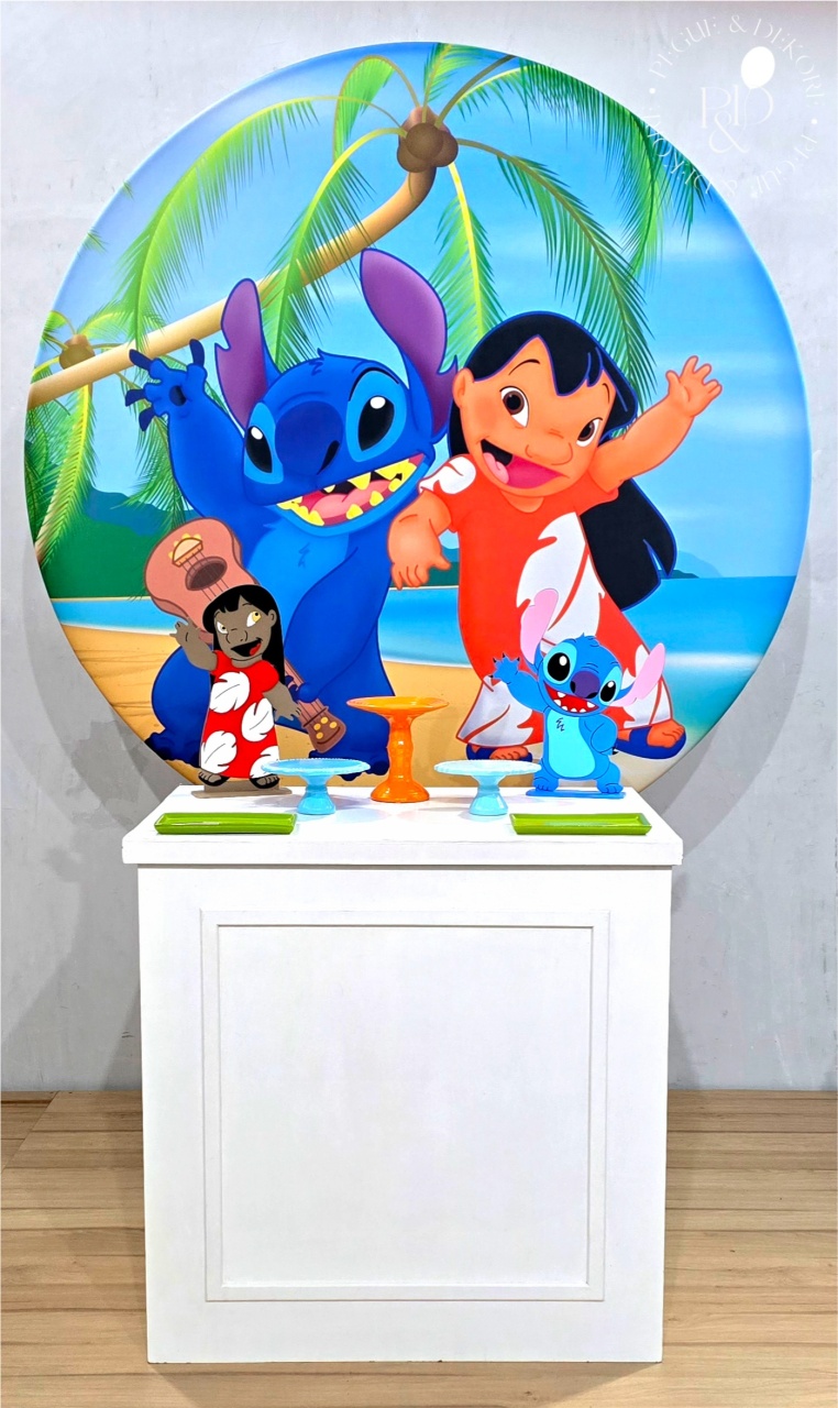 Kit Essencial Lilo Stitch (K4094) - Coleção: Praia & Diversão - Pegue e Dekore