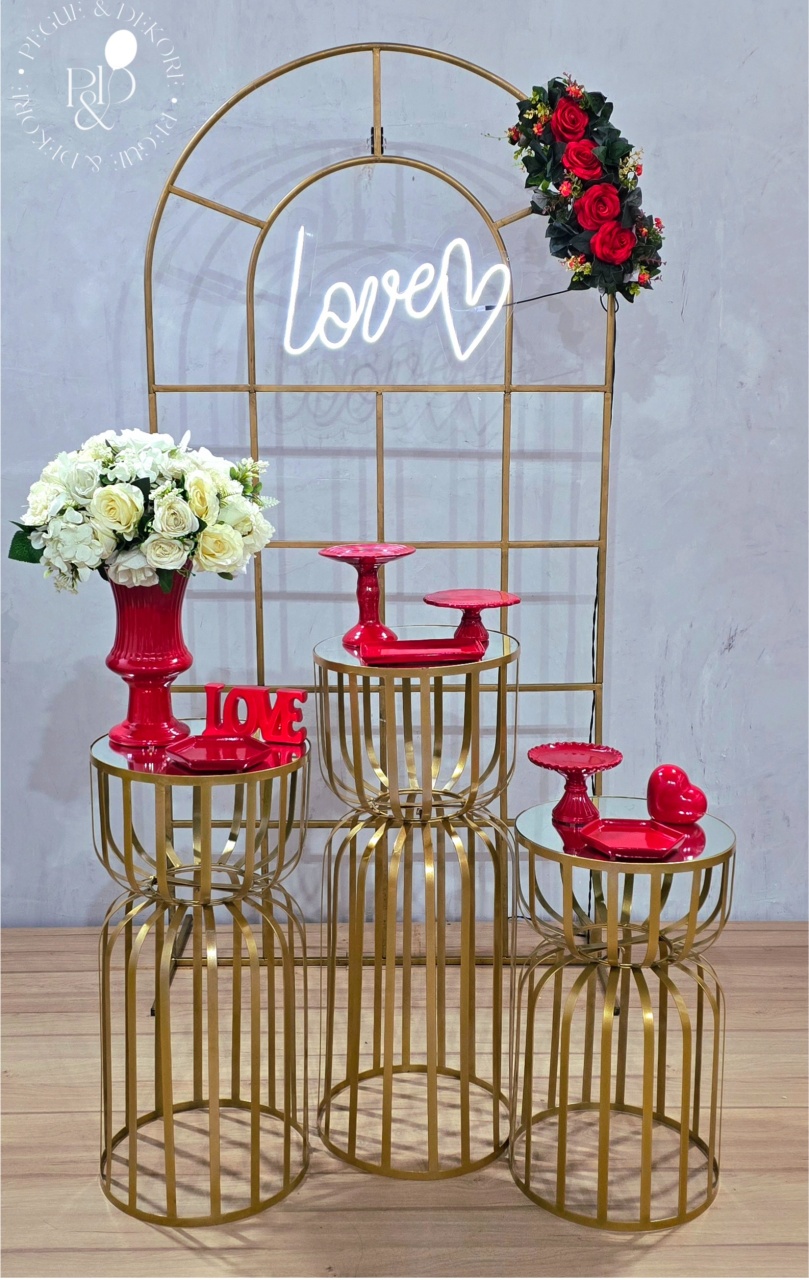 Kit Elegance Love Janela Com Vermelho - Coleção:amor - Pegue e Dekore