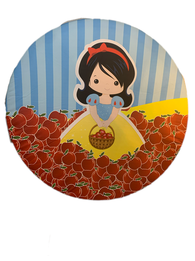 Painel Sublimado Branca de Neve Cute - Pegue e Dekore