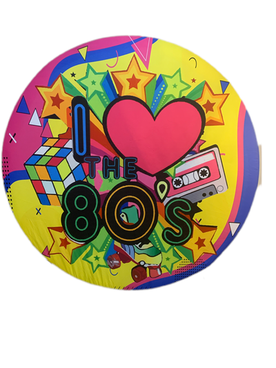 Painel Sublimado Anos 80 - Pegue e Dekore