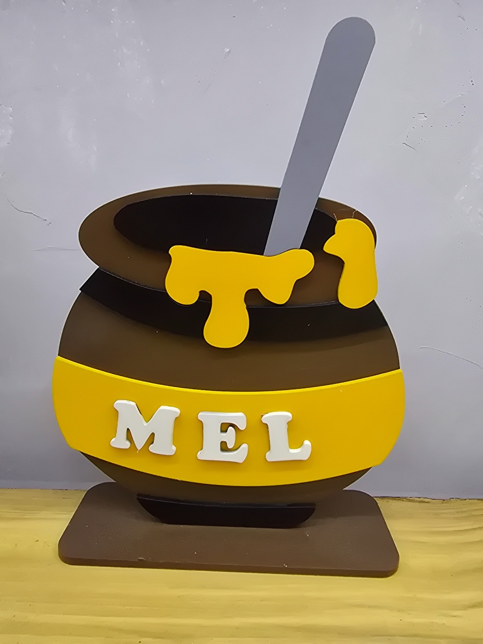Display 3D Balde de Mel  - Pegue e Dekore