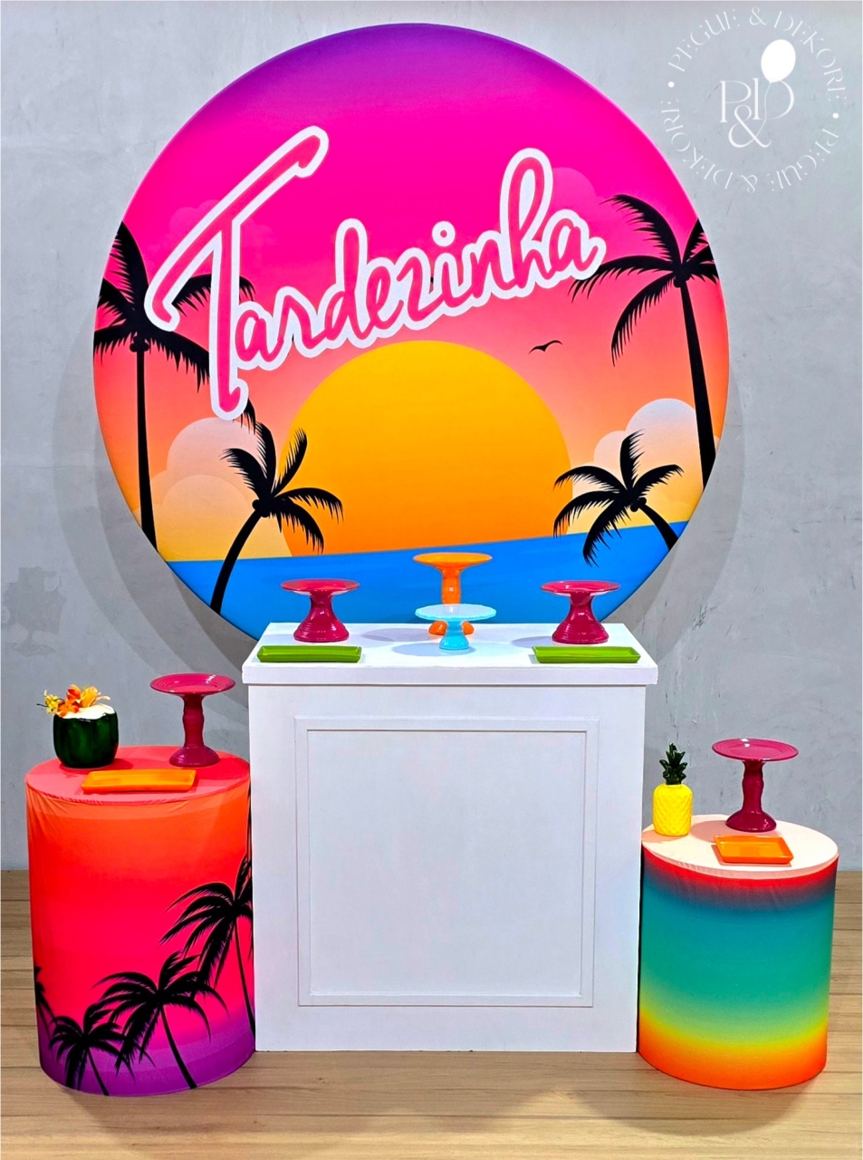 Kit Essencial Tardezinha Boiserie - Coleção: Praia & Diversão - Pegue e Dekore