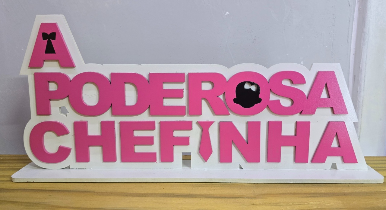 Display 3D Placa A Poderosa Chefinha - Pegue e Dekore