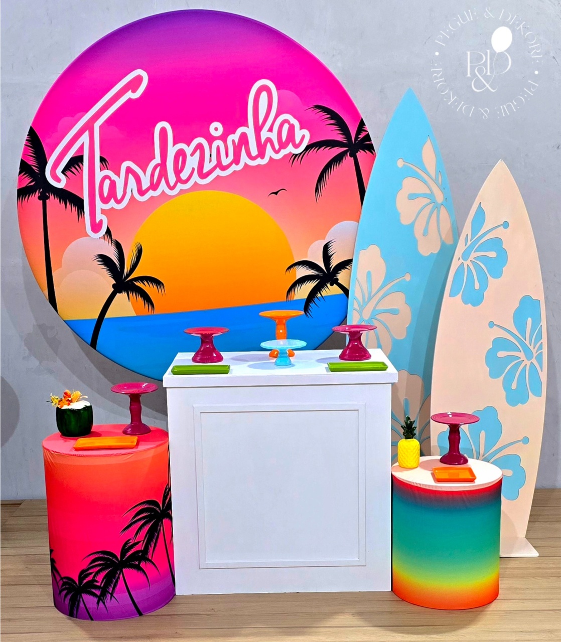 Kit Elegance Tardezinha Boiserie/Prancha - Coleção: Praia & Diversão - Pegue e Dekore