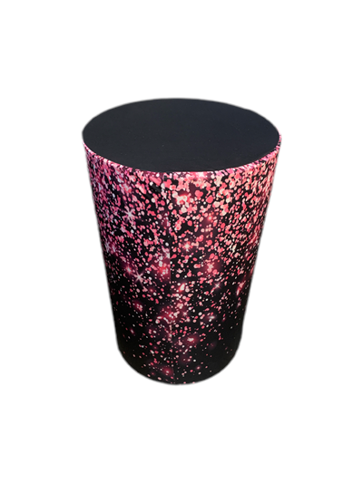 Capa de Cilindros Sublimado Glitter Rosa E Preto M - Pegue e Dekore