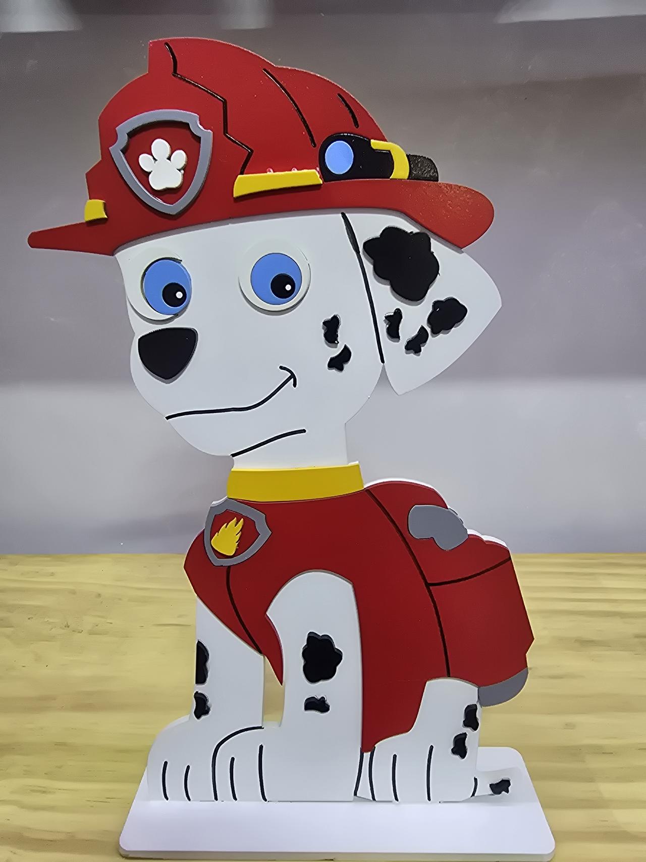 Display 3D Patrulha Canina Marshall - Pegue e Dekore