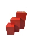Trio de Cubos (Mesas) Desconstruído Vermelho  - imagem 2