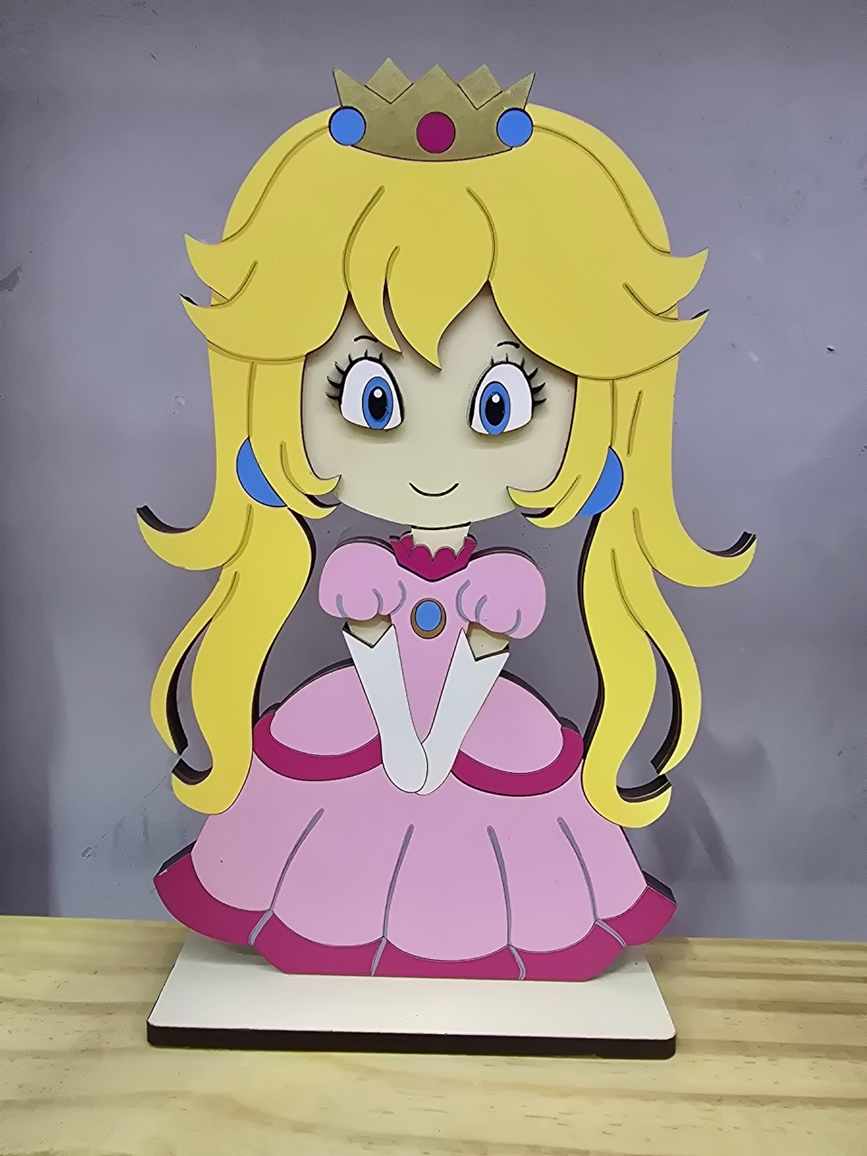 Display 3D Princesa Peach/ Mario Bros - Pegue e Dekore