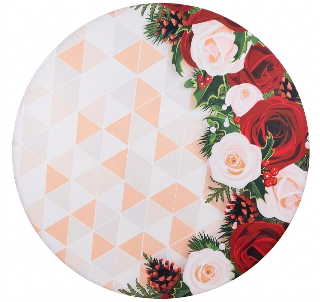Painel Sublimado Floral Marsala Com Rosa - Pegue e Dekore