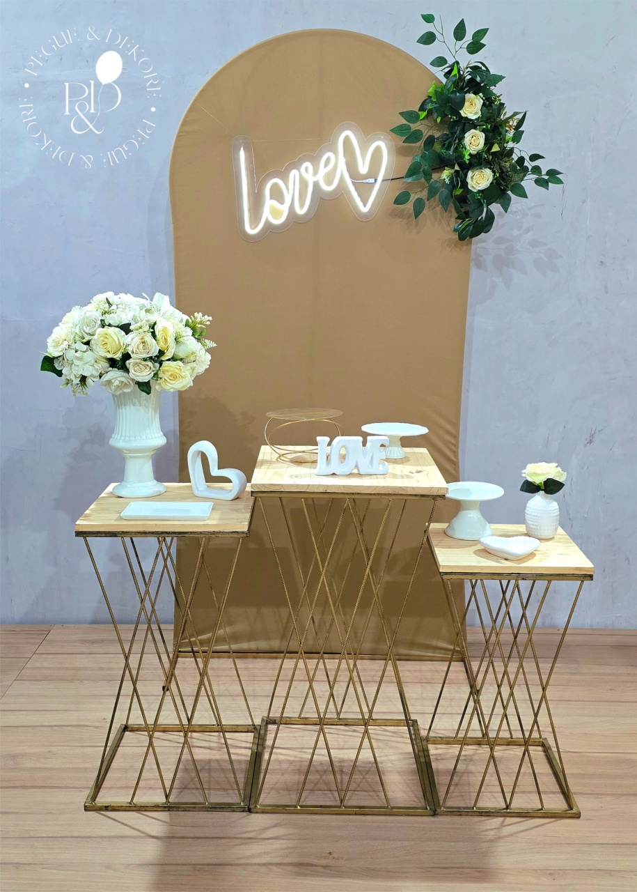 Kit Elegance Love Bege 2 Coleção:amor - Pegue e Dekore