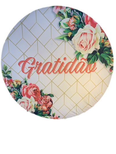 Painel Sublimado Gratidão Floral - Pegue e Dekore