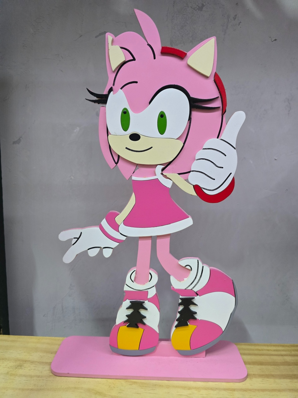 Display 3D Sonic Rosa - Pegue e Dekore
