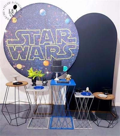 Star Wars (Mesas Trançadas Azul/Mesas Diamante/Painel Lateral) - Pegue e Dekore