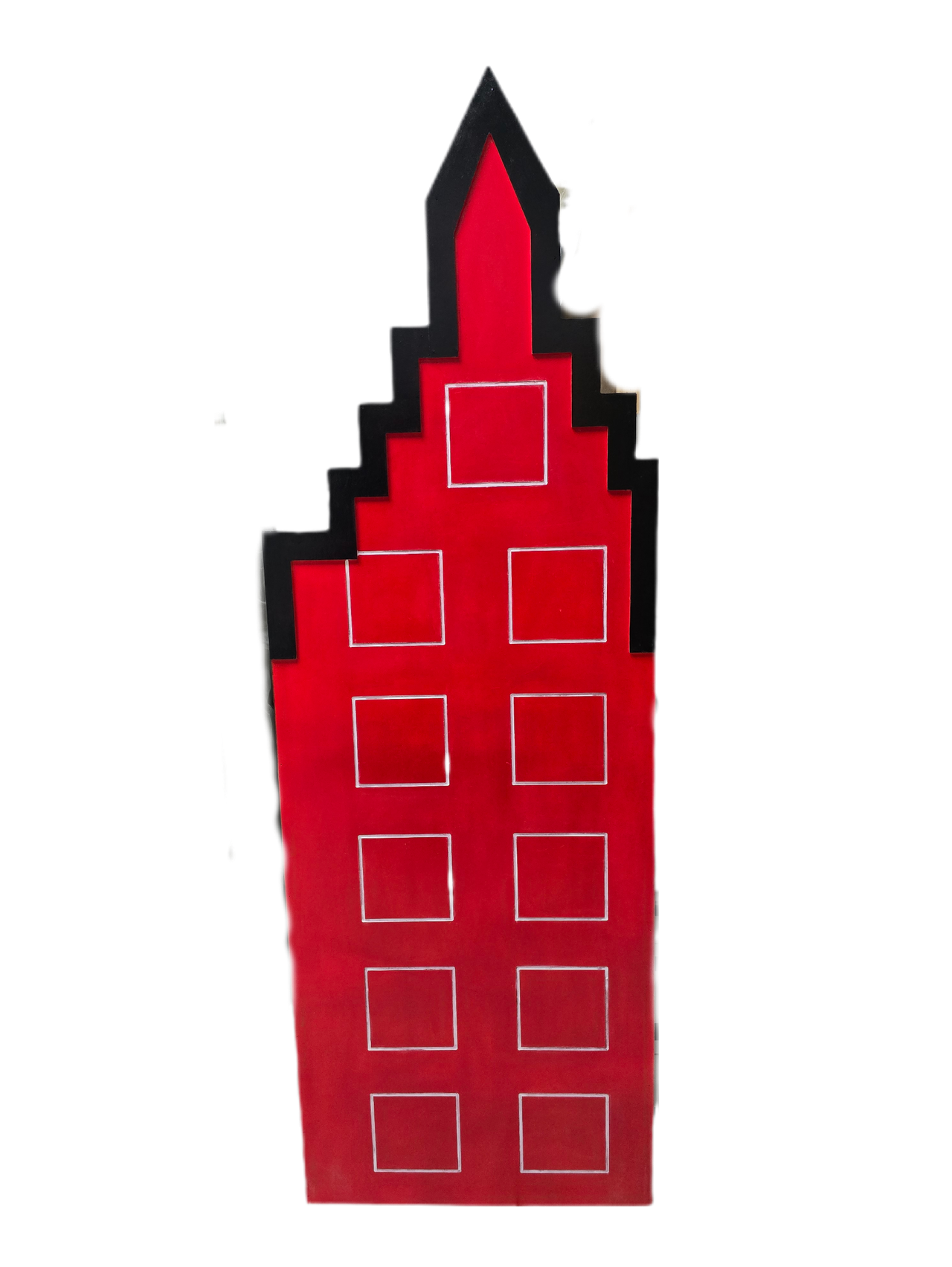 Painel Prédio Vermelho - Pegue e Dekore