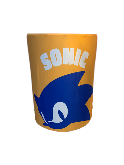 Capa de Cilindro Sublimada Sonic M - Pegue e Dekore