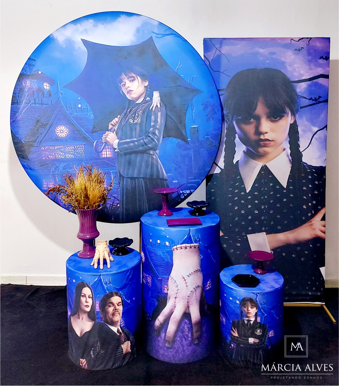 Kit Elegance Wandinha Coleção:encanto Sombrio - Pegue e Dekore