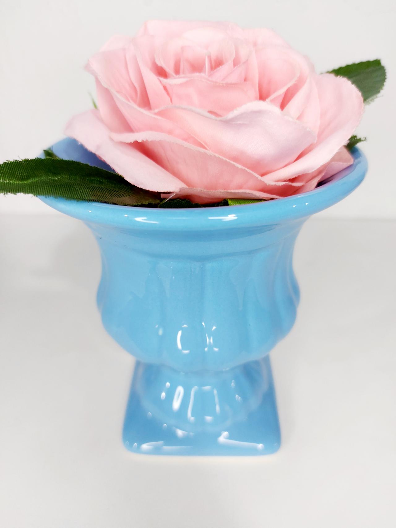 Vaso Greguinho Azul Bebê - Pegue e Dekore