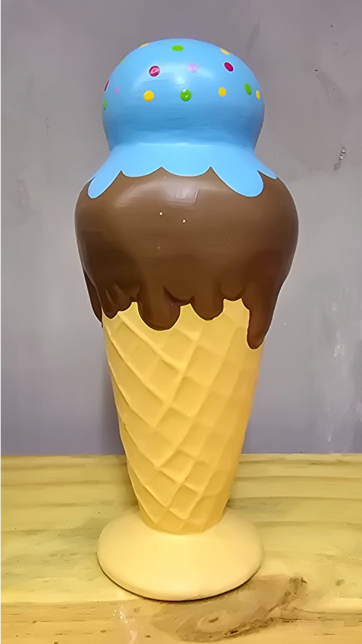 Sorvete Duas Bolas Azul - Pegue e Dekore