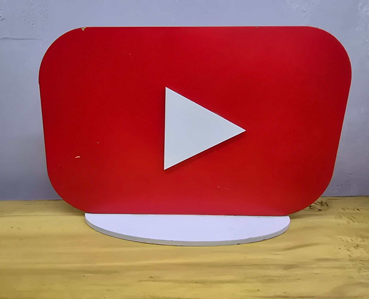 Display 3D Placa Youtube - Pegue e Dekore