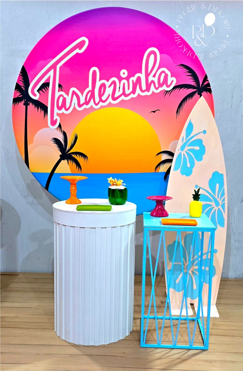 Kit Essencial Tardezinha/ Tropical Redondo - Coleção: Praia & Diversão (Cópia 1) - Pegue e Dekore