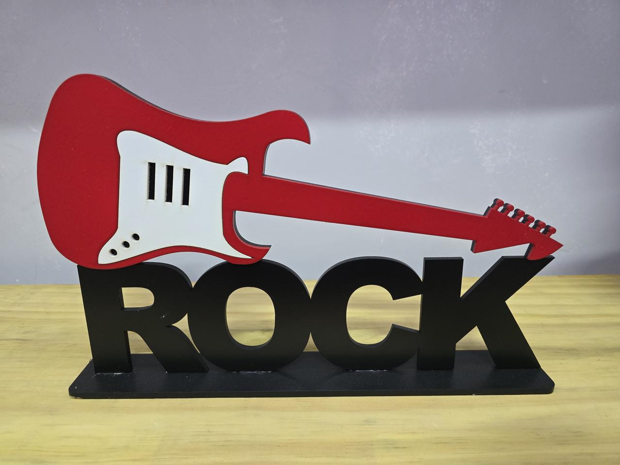Display 3D Guitarra Rock - Pegue e Dekore