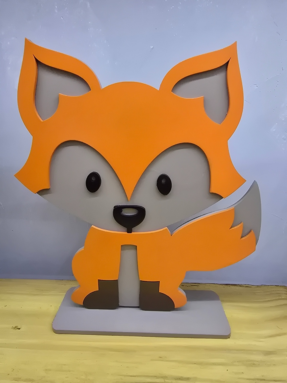 Display 3D Raposa - Pegue e Dekore