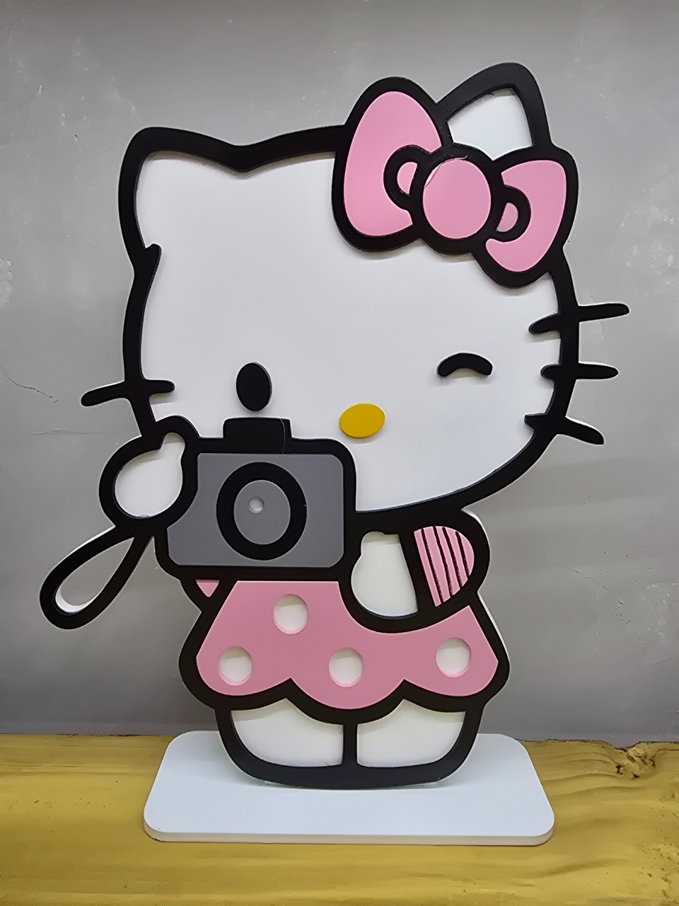 Display 3D Hello Kit Rosa - Pegue e Dekore