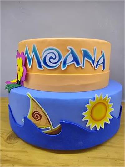 Bolo Fake Moana - Pegue e Dekore