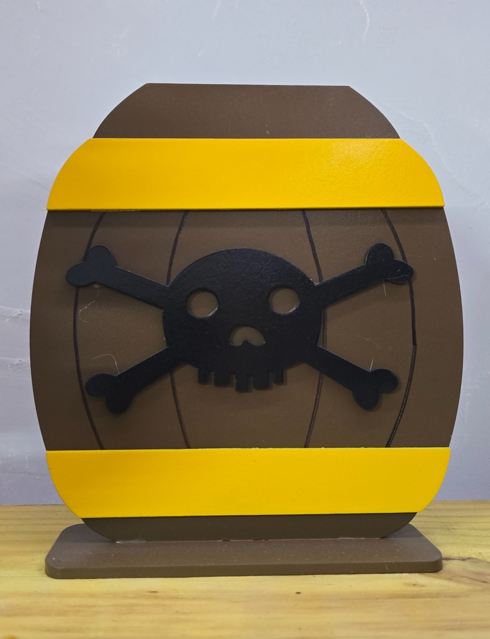 Display 3D Barril Pirata  - Pegue e Dekore
