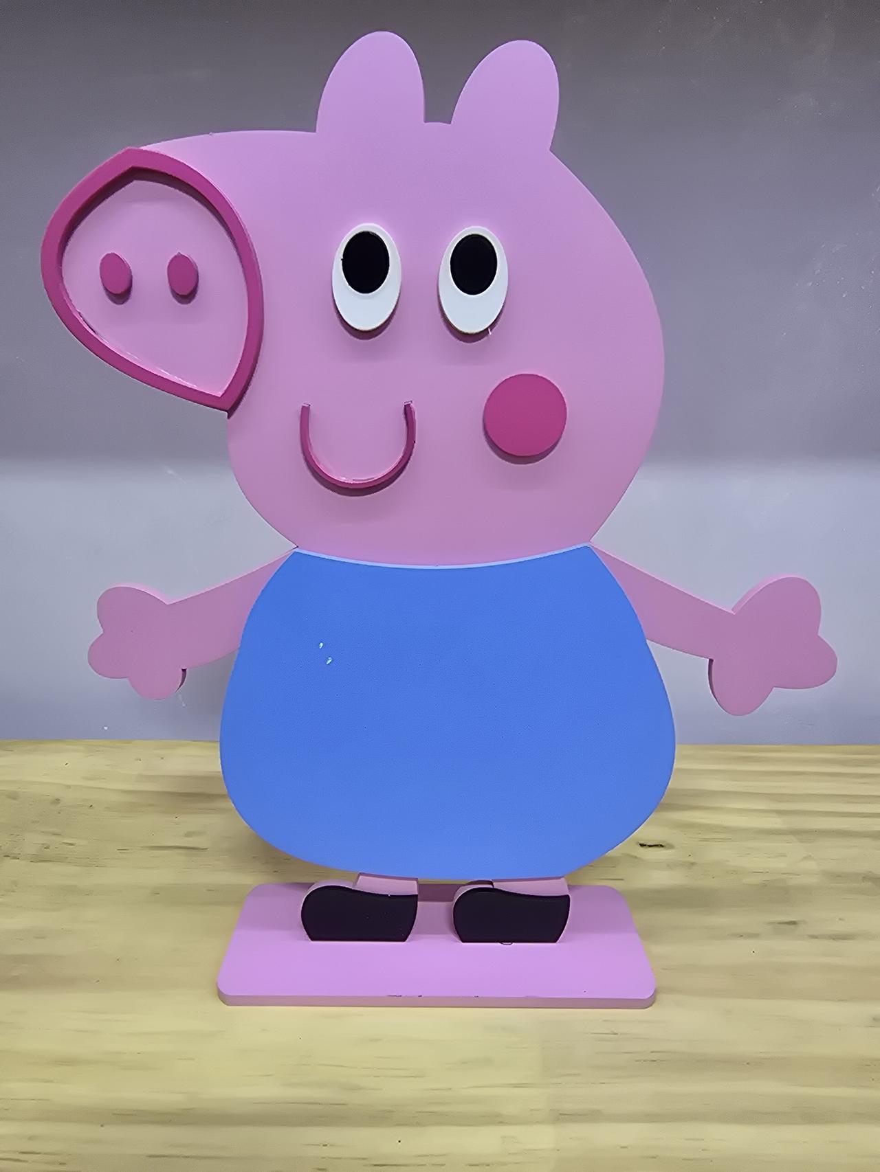 Display 3D Peppa Pig George - Pegue e Dekore