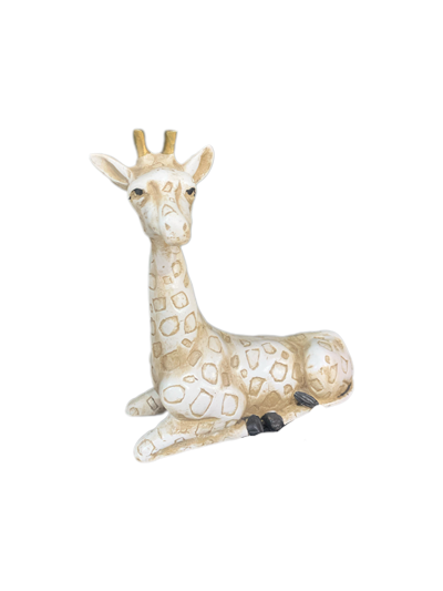 Girafa Branca Sentada - Pegue e Dekore