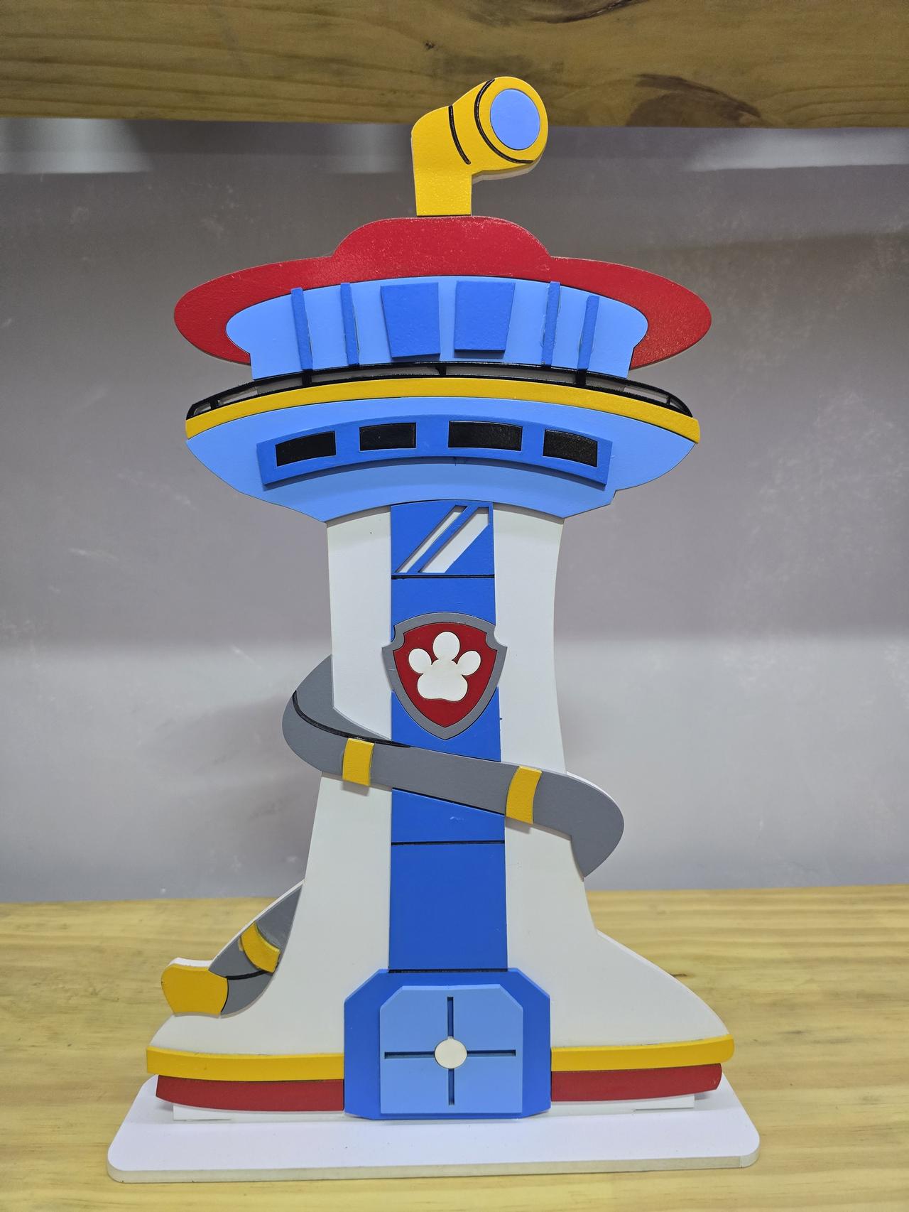 Display 3D Patrulha Canina Torre - Pegue e Dekore