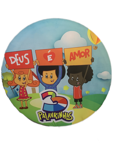 Painel Sublimado Três Palavrinhas - Pegue e Dekore